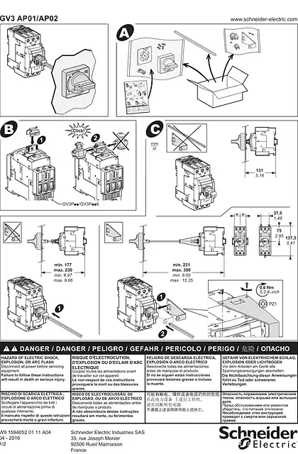 schneider施耐德GV3 AP01_02 - External padlockable handle for TeSys GV3